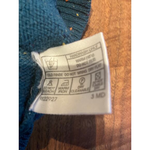 Compliments Mens Lambswool Woolmark Blue Speckled Crewneck Sweater Size M - Picture 5 of 7